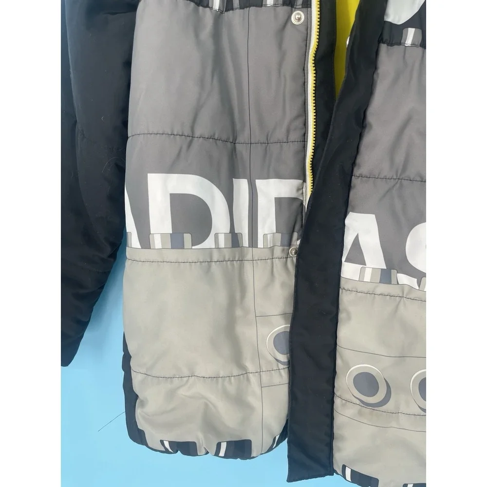 Youth Size M - Adidas‎ Lego 2 in 1 Padded Jacket / Vest Gray/Black
